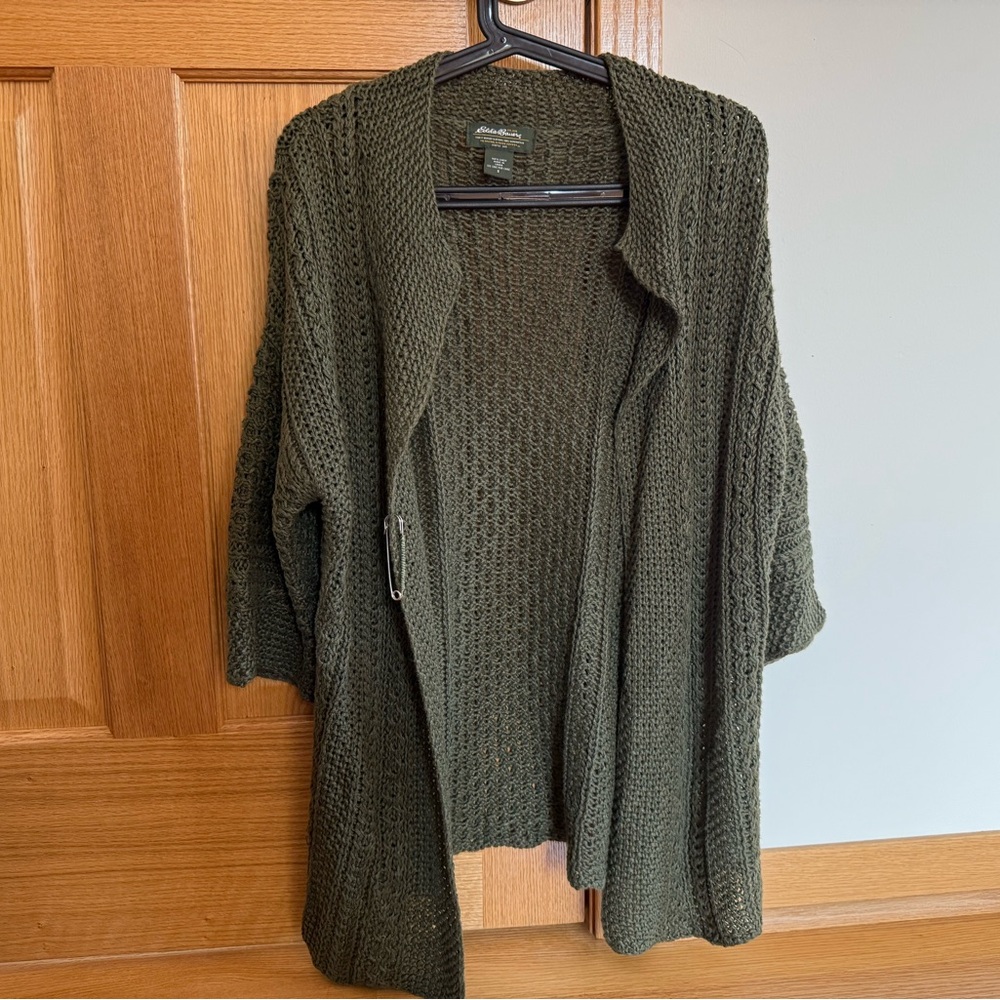 Eddie Bauer Women's Forest Green Cardigan